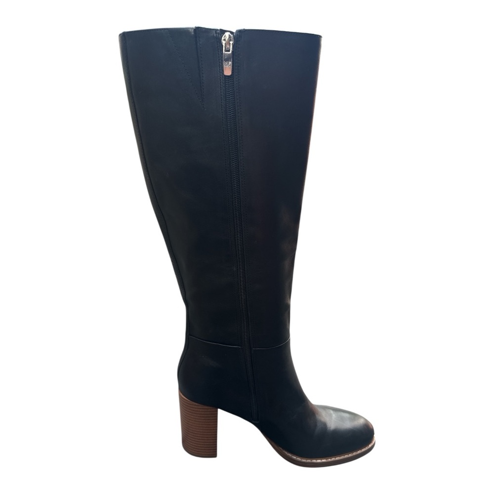 Marc‎ Fisher Women's Gabey Knee High Black Leather Boot Chic Fall Style, Size 11